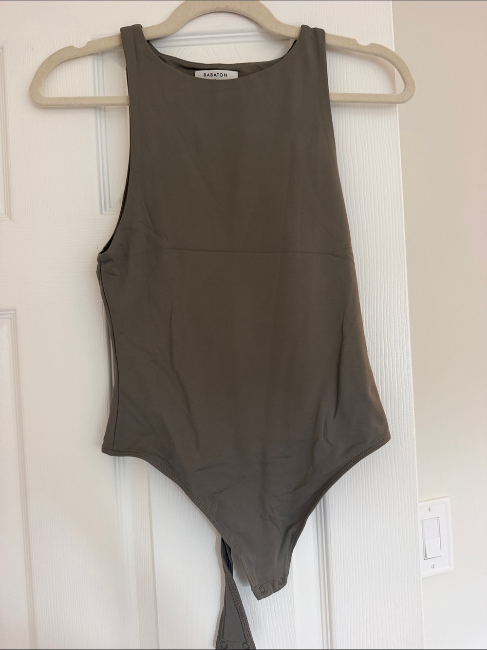 Babaton Olive Green Sleeveless Bodysuit